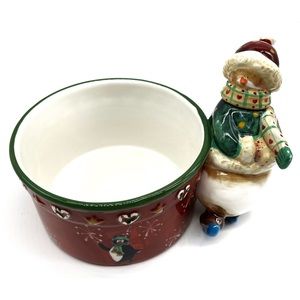 Noble Excellence Snow Mates Dip Bowl and Spreader Christmas Holiday